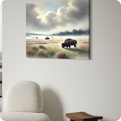 Misty Plains | Frameless Canvas Print