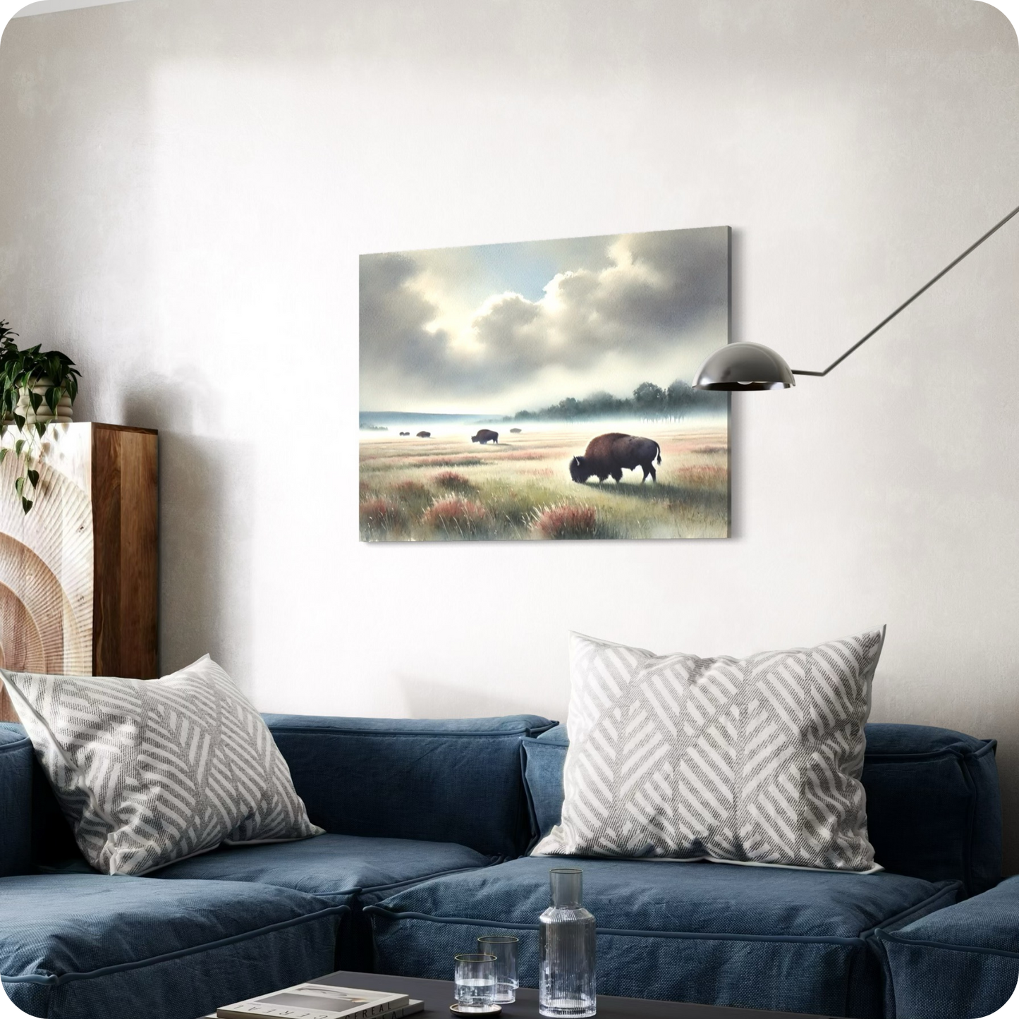 Misty Plains | Frameless Canvas Print