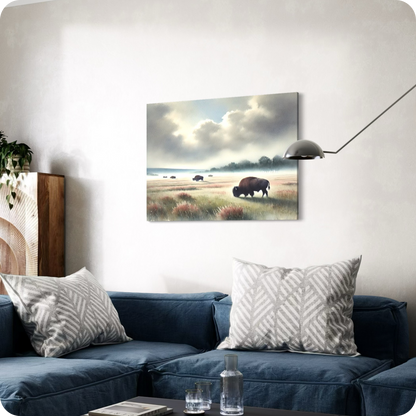 Misty Plains | Frameless Canvas Print