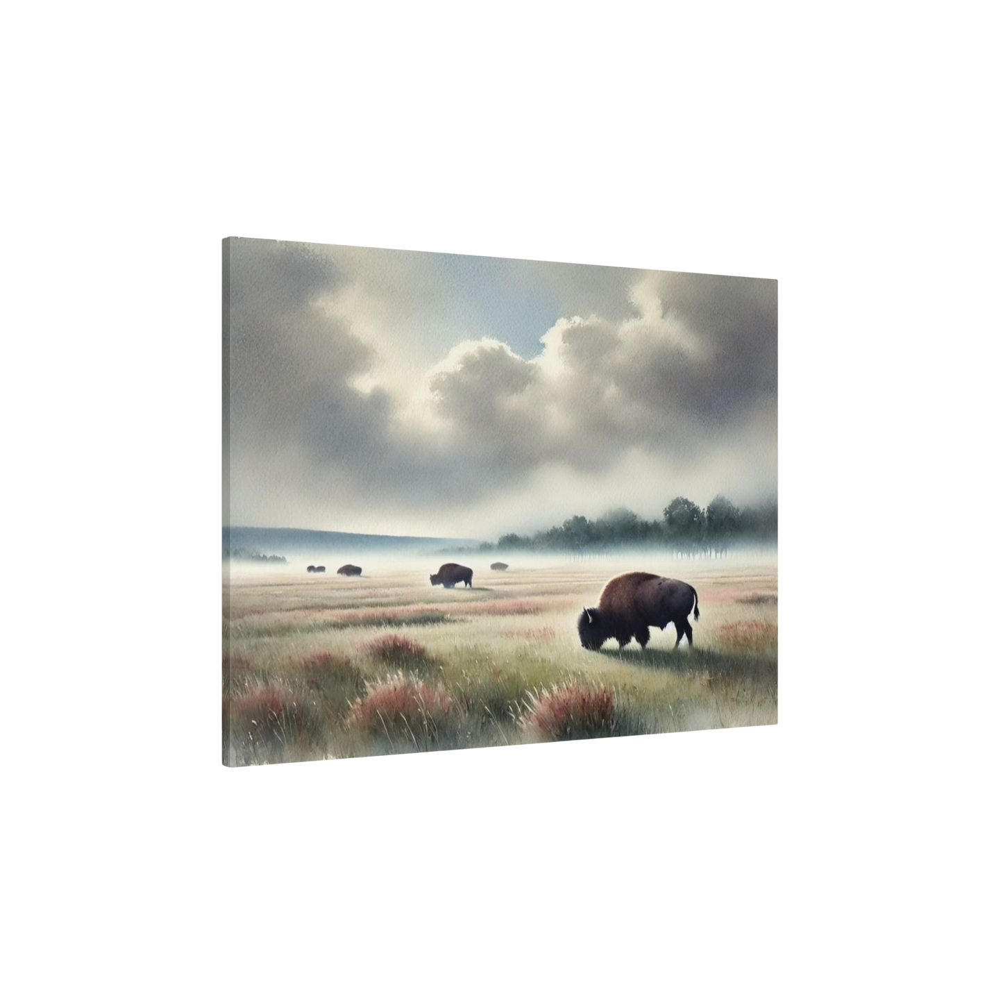 Misty Plains | Frameless Canvas Print