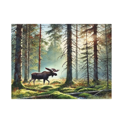 Majestic Wanderer | Frameless Forest Inspired Canvas Print