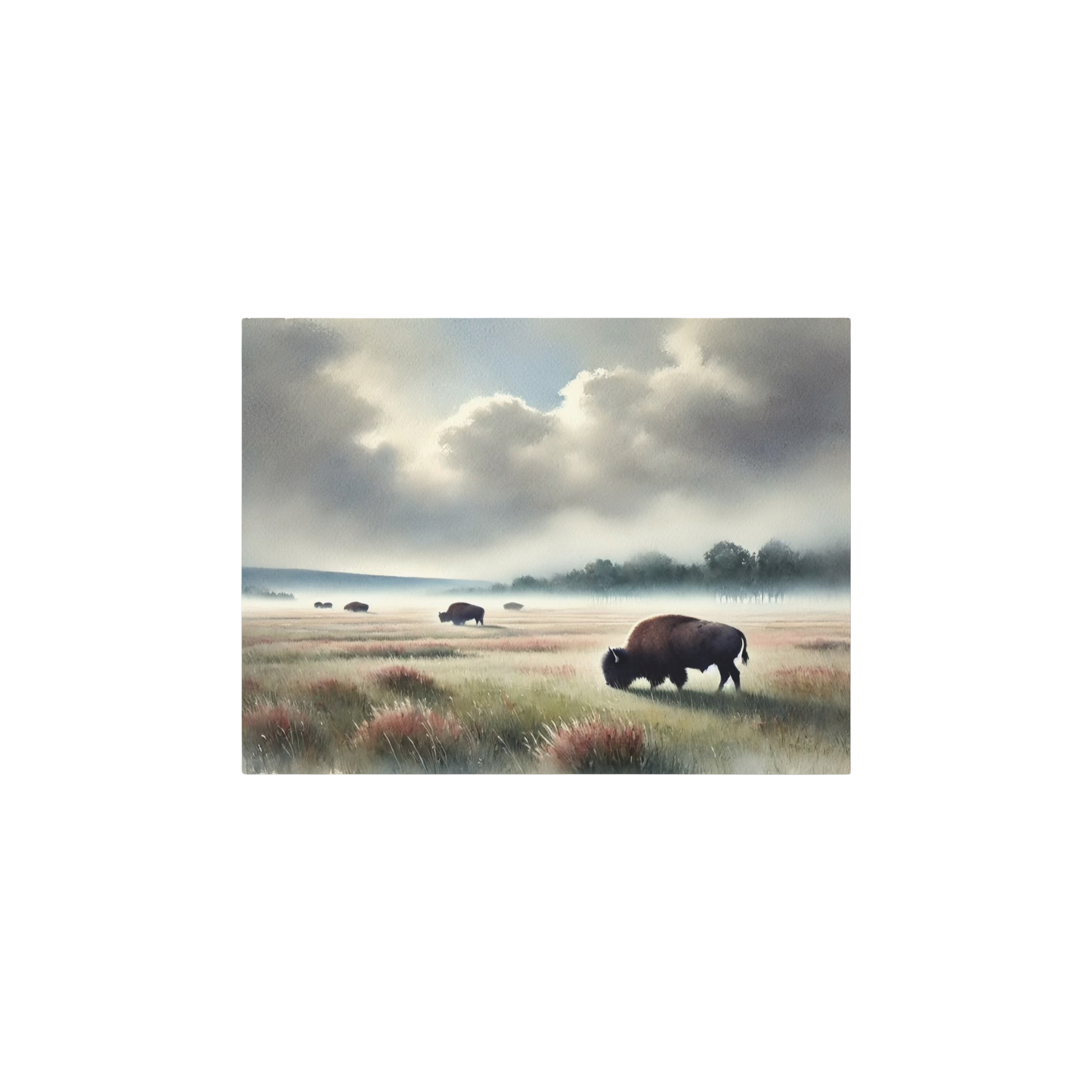 Misty Plains | Frameless Canvas Print