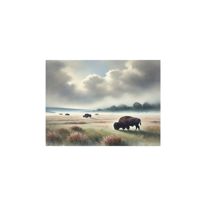 Misty Plains | Frameless Canvas Print