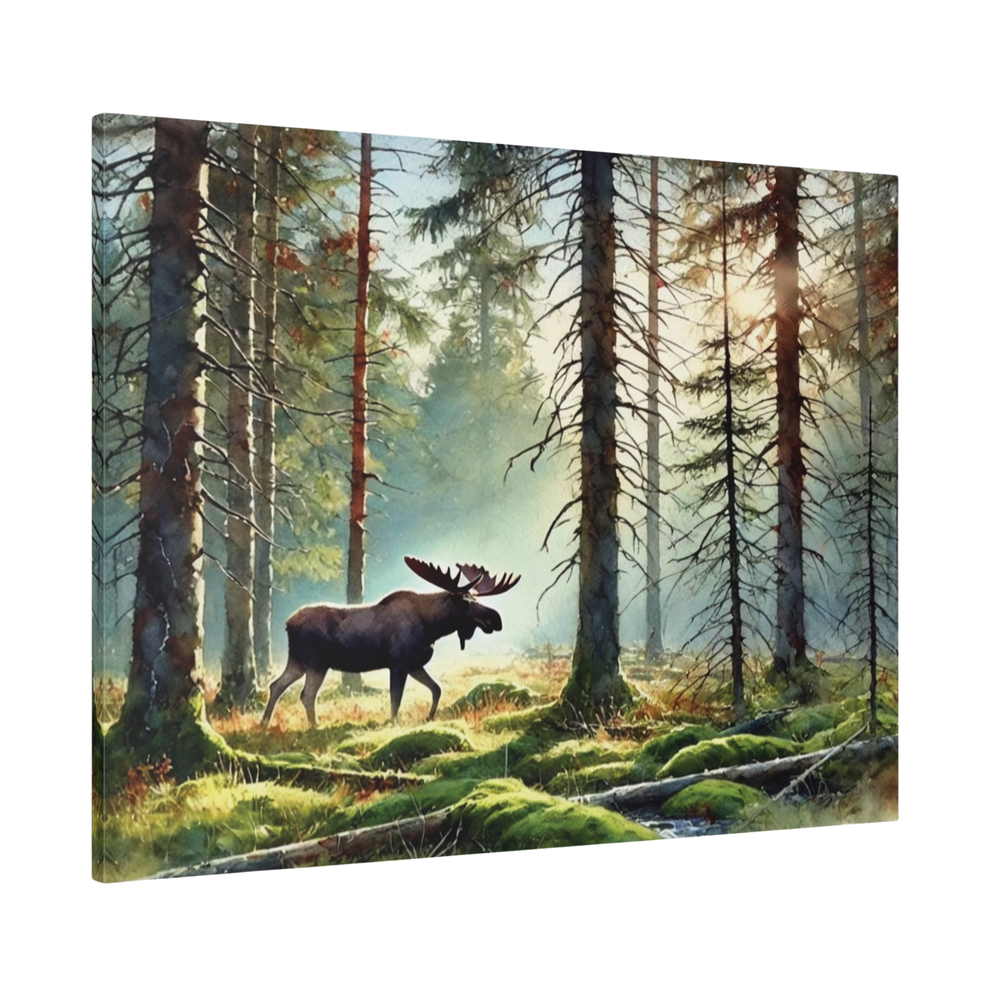 Majestic Wanderer | Frameless Forest Inspired Canvas Print