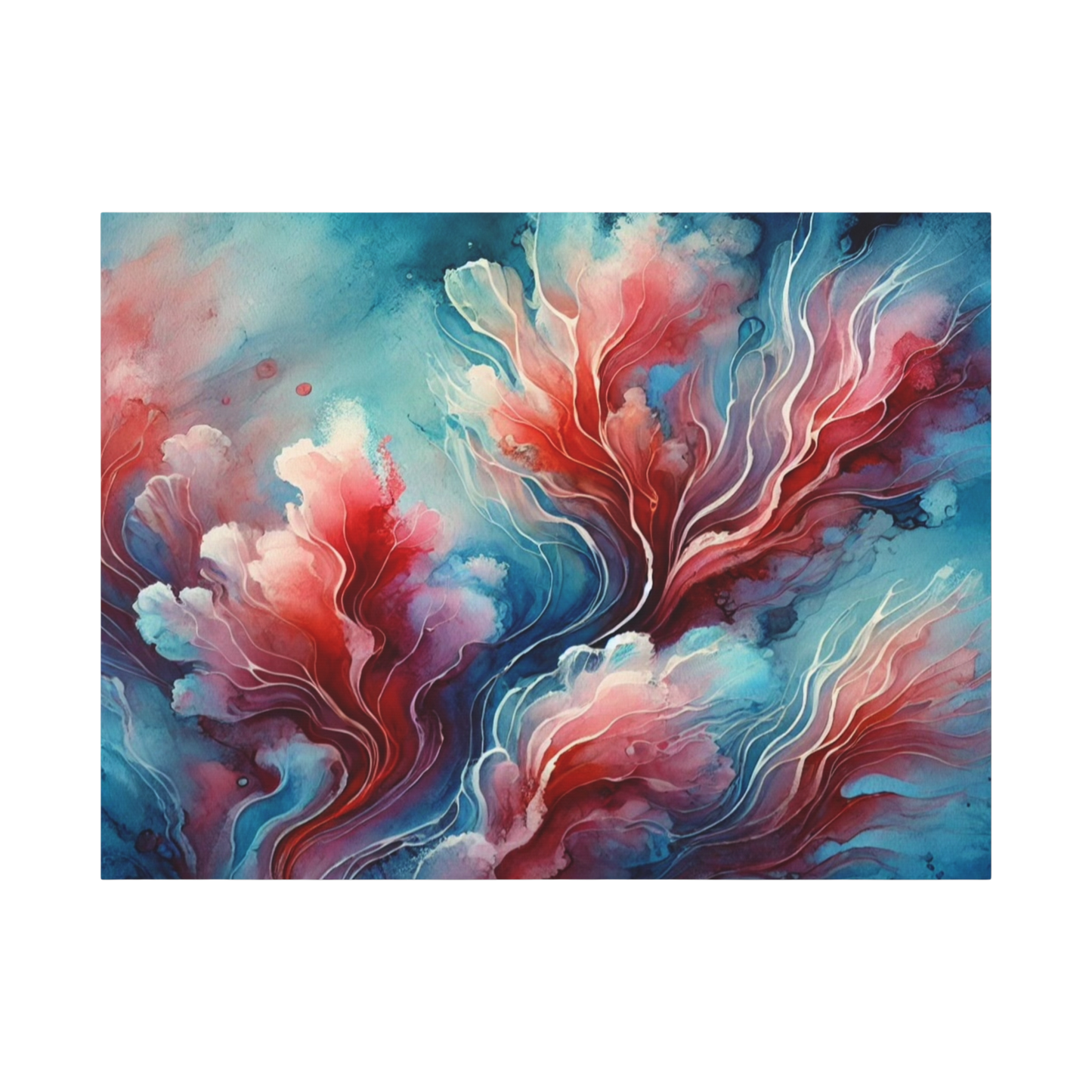 Tides of Bloom | Frameless Ocean Life Canvas Print