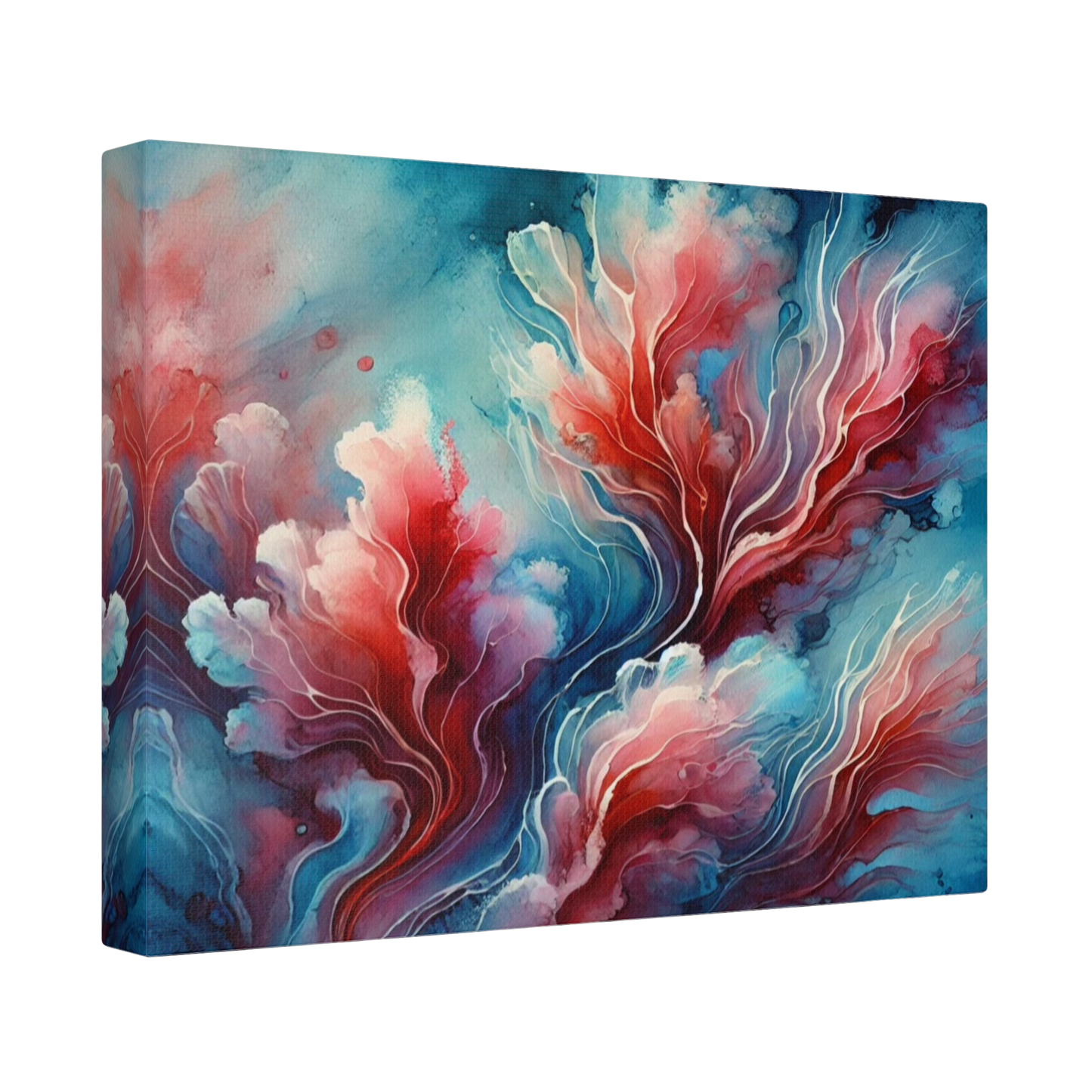 Tides of Bloom | Frameless Ocean Life Canvas Print