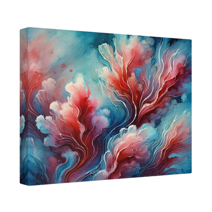 Tides of Bloom | Frameless Ocean Life Canvas Print